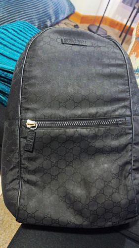 Gucci black logo nylon - gucci, gg