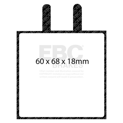 Ebc dp4543r brake pad set - pad,