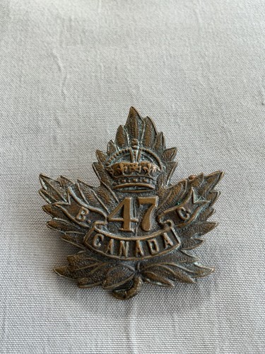 Ww1 canadian badge 47th - ww1,