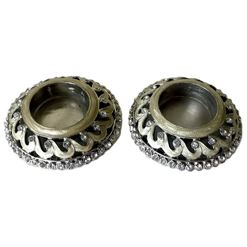 Ornate metal enamel crystal - metal, &