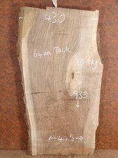 English Walnut Live Natural/Waney Edge Slab Timber 935x430-445x64mm (031005)