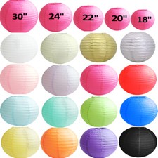 Time to Sparkle 1/5/10pcs Large Round Paper Lanterns Lamp Shade Wedding 45-75cm