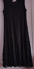 Ann Harvey Jet Black Dress Size 16 Maxi Length NWOT Fit & Flare Lined