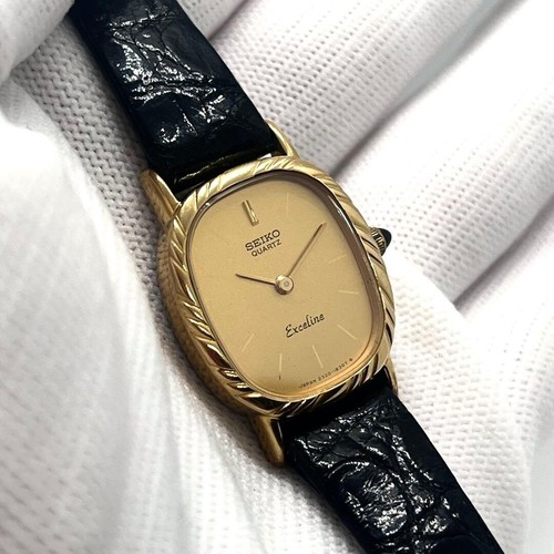 Seiko exceline 14k gold quartz - exceline,