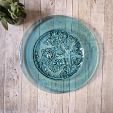 Stunning Jo Downs Starfish Art Glass Plate - 27cm - Handmade Coastal Cornwall