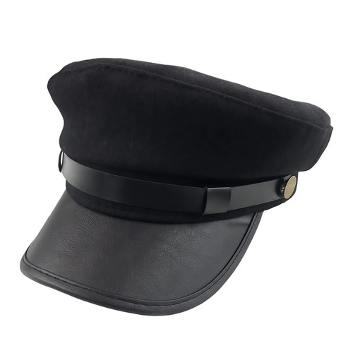 Black chauffeur hat for - black,