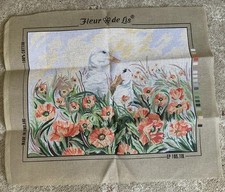 TAPESTRY CANVAS “ FLEUR DE LIS”.    46 X 36cm