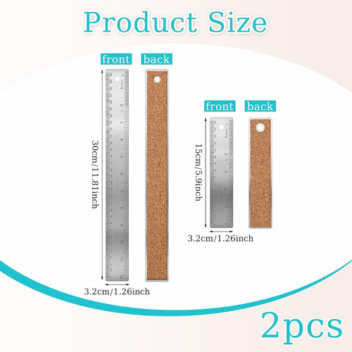 Pcs cork backed - cork, ruler