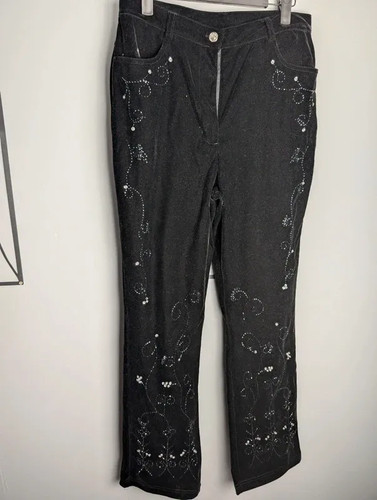 Vintage black velvet beaded - vintage,