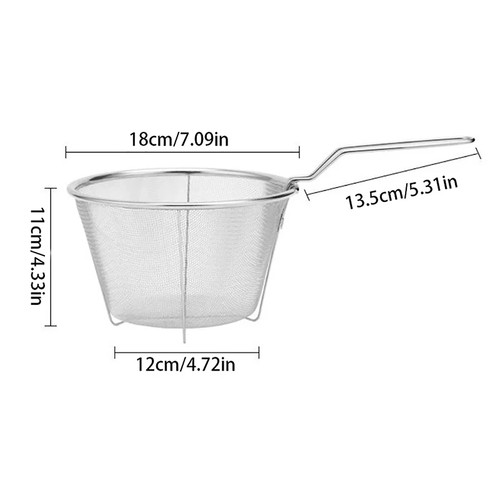 Chip frying strainer basket - strainer,