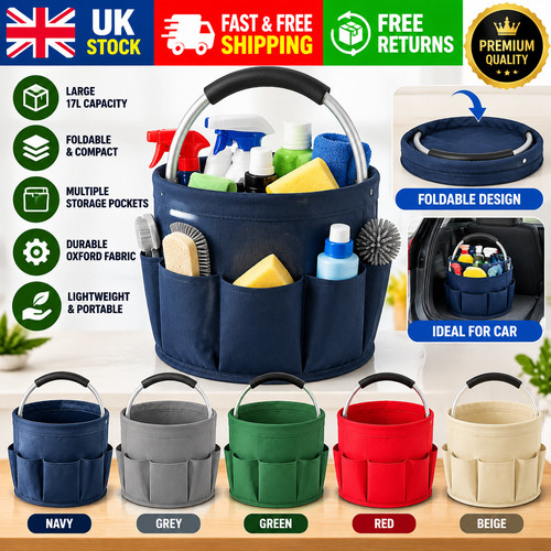 Cleaning caddy with handle - with,