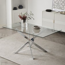 Glass Rectangular Dining Table
