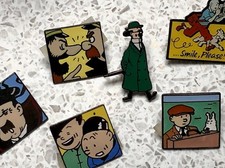 Tintin Hergé pins/ badges by CORNER - SUNDANCER - FRANCE - Milou Snowy Tintin!