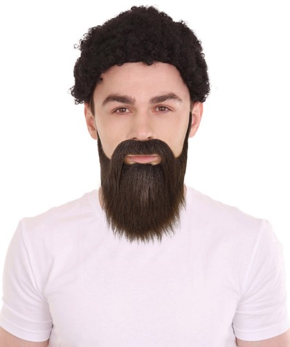 Brown beard mustache set - brown,