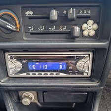 JVC Car Cd Radio Player Silver 1 Din Tested Working With Wires Harness R2D