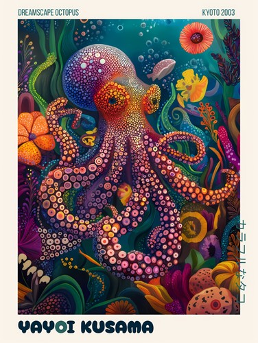 Yayoi kusama size print - kusama,