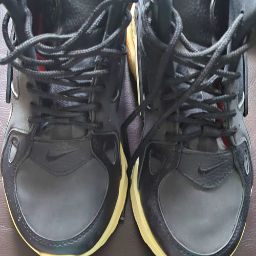 Nike air black leather - mid, top
