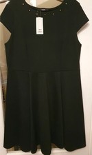 Brand New With Tags Black Flare A- Line Dress Size 16 George @ Asda