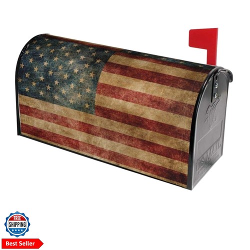 Retro american flag mailbox - flag,