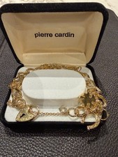 Vintage Pierre Cardin Gold-Tone Charm Bracelet – Original Box – 1980s Retro