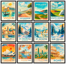 Iconic World Cities Poster |