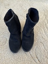 Hotter Women’s Black Suede Ankle Boots Pixie Size UK 4 Worn Once