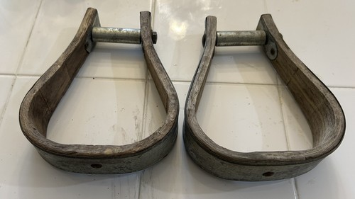 Wooden western saddle stirups - western,