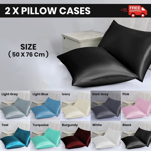 Satin pillow covers for hair
