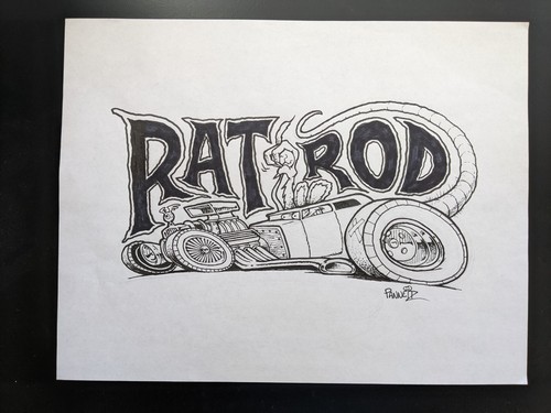 Original art hot rod - hot,