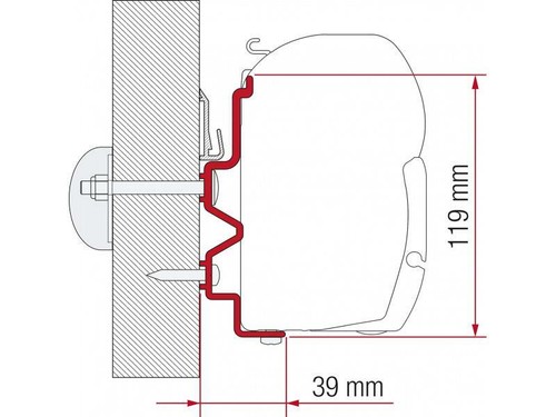 Fiamma adapter bracket 400cm - fiamma,