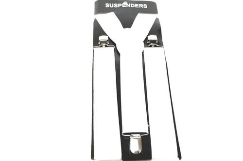 White adjustable braces - adjustable,