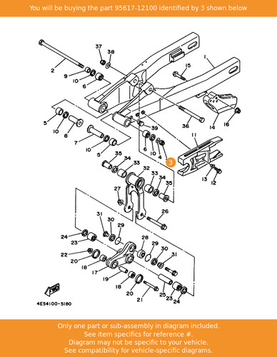 Yamaha nut 95617 12100 oem - nut,, 95617-12100