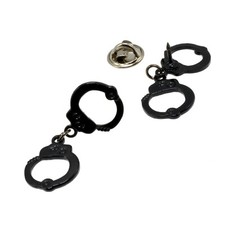 Police Hand Cuff Black Lapel