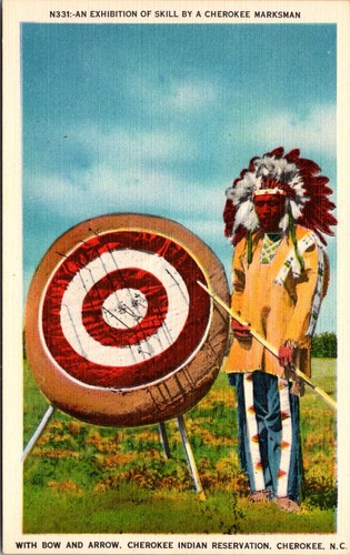 Postcard cherokee marksman - cherokee,