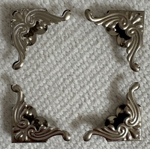 Ornate silver tone metal - ornate, silver-tone