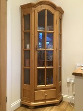 Tall, Pine glazed corner unit