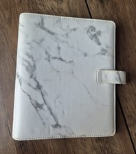 FILOFAX A5 Marble 'PATTERNS' White Grey Organiser Planner Diary Portfolio Agenda