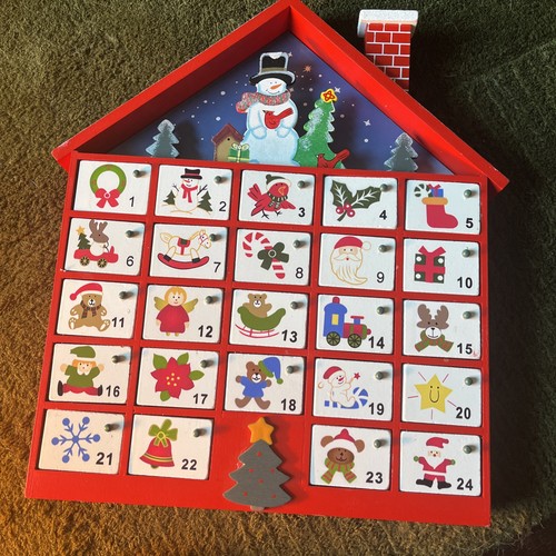 Wooden advent calendar - wooden,