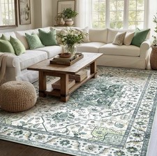 XSIVOD Green Vintage Area Rug
