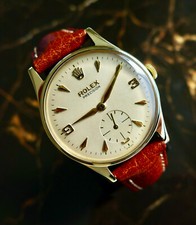 A BEAUTIFUL VINTAGE 9ct GOLD 1960 MID-SIZE ROLEX PRECISION WRISTWATCH IN 9K GOLD