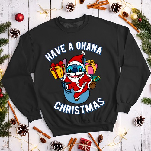 Santa stitch christmas jumper - stitch,