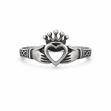 Sterling silver claddagh ring - silver,
