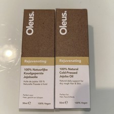 2 x50ml Oleus Rejuvenating Jojoba Oill 100% Cold Pressed Natural Vegan  Boxed