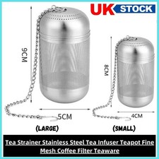 Metal Tea Infuser Stainless Steel Loose Leaf Strainer Filter Herbal Spice NEW UK