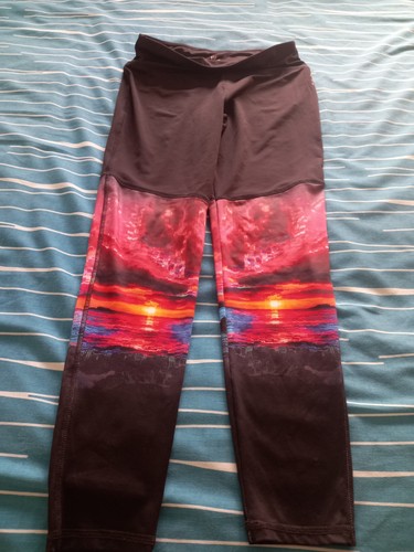 Lycra leggins black - lycra, sunset