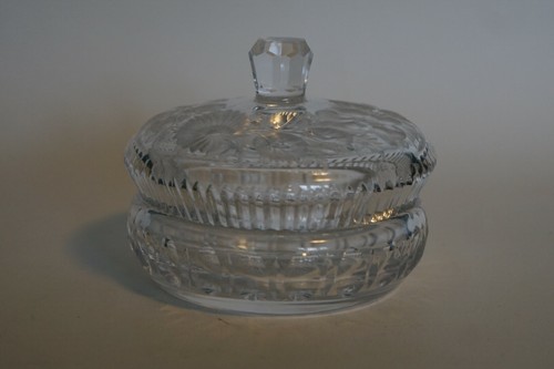 Very nice cut glass powder - cut,