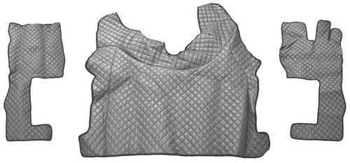 Eco leather grey 3pcs pcs - leather,