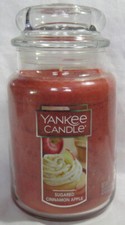 Yankee Candle Large Jar Candle 110-150 hrs 22 oz SUGARED CINNAMON APPLE
