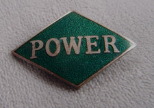 POWER PETROL OIL GARAGE GAS STATION MOTOR CAR vintage enamel badge by GAUNT
