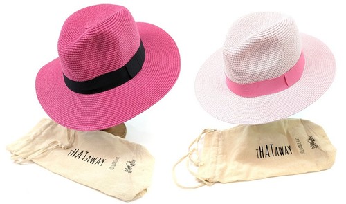 Panama pink summer hat black - panama,